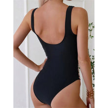 Load image into Gallery viewer, Leopard Splicing Women Swimwear One Piece Swimsuit Female Wrinkled High Leg Cut Bather Bathing Suit
