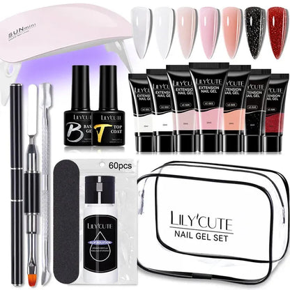 10ML Extension Nail Gel Set Manicure Set With 6W UV Lamp Finger Extend Mold Nail Kit Nail Art Quick Extension Tool Kit - Shop & Buy