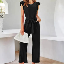 Load image into Gallery viewer, Women Jumpsuits Summer Office Clothing Sales Sleeveless Romper With Waist Strap One Pieces
