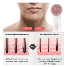 Load image into Gallery viewer, 2 in 1 Electric Silicone Facial Cleansing Brush Skin Care Peeling Blackhead Removal
