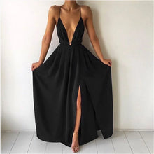 Load image into Gallery viewer, New Summer Autumn Women Fashion Elegant Puff-Sleeve V Corset Dresses Evening Prom Female Party Lady Clothes
