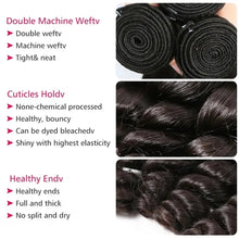 Load image into Gallery viewer, 10-26 Inchs Loose Wave Bundles Human Hair No Closure 3 PCS Brazilian Human Hair Extensions Weave Hair
