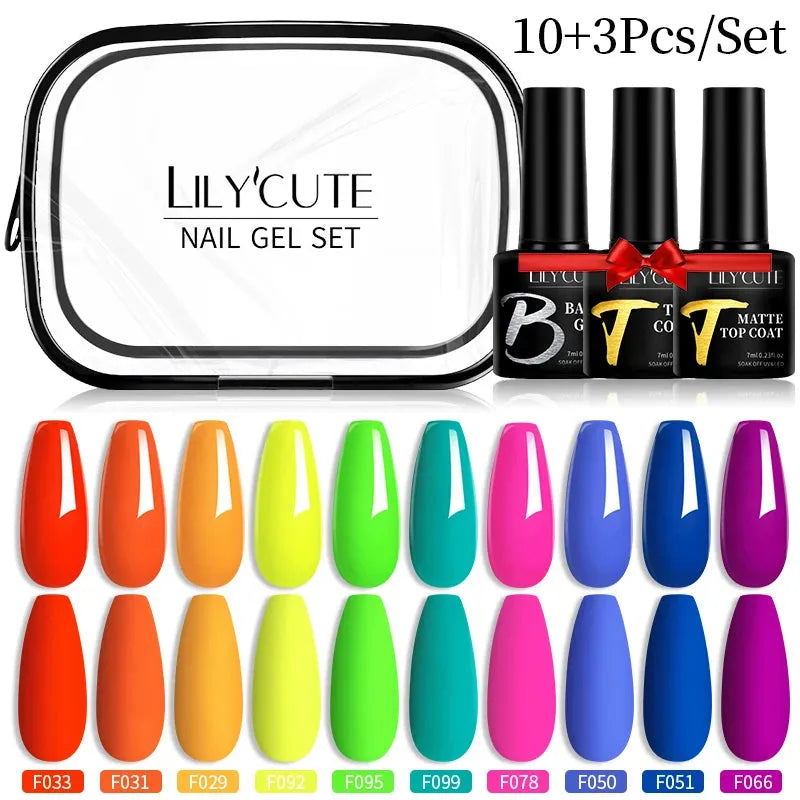 12PCs 7ml Spring Macaron Nail Gel Polish Set Semi Permanent UV Gel For Manicure Soak Off Gel Nail Polish Kit Varnishes - Shop & Buy