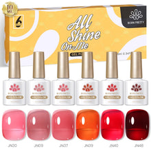 Load image into Gallery viewer, Jelly Gel Nail Polish Set Winter Fall Blue Red Green Purple Color Crystal Glass Translucent Gel Polish Kit 10ML 6PCS
