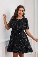 Load image into Gallery viewer, Summer new plus size women&#39;s clothing for fat mm French polka dot slimming dress
