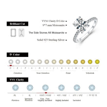 Load image into Gallery viewer, Moissanite Rings Cushion Cut 3.5CT D Color 18K 14K 10K Yellow Gold Moissanite Pass Diamond
