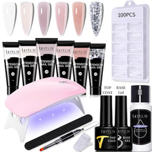 Load image into Gallery viewer, 15ML Manicure Set Quick Nail Extension Gel With 6W UV Lamp Dryer Finger Extend Mold Slip Solution Nail Art Tools Kit
