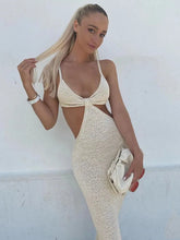 Load image into Gallery viewer, Spaghetti Strap Sexy Backless Maxi Dress Summer Holiday Women Dresses Party Club Elegant
