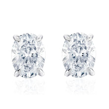 Load image into Gallery viewer, Total 4 Carats Oval Cut Moissanite Earring For Women Solid 925 Sterling Silver Stud Earrings
