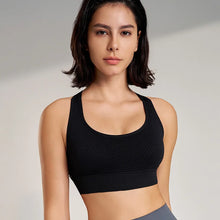 Load image into Gallery viewer, Women Shockproof Gathered Breathable Sports Underwear Running Workout Beauty Back Yoga Bra
