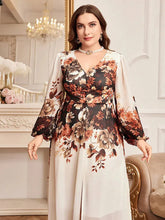 Load image into Gallery viewer, New Summer Plus Size Womens Luxury Elegant Party Long Dress Lantern Sleeve
