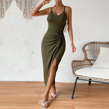 Load image into Gallery viewer, Sexy Solid Short Club Dress Ladies Summer Cross Split Bodycon Dress Women Evening Party Tight Dresses Clubwear
