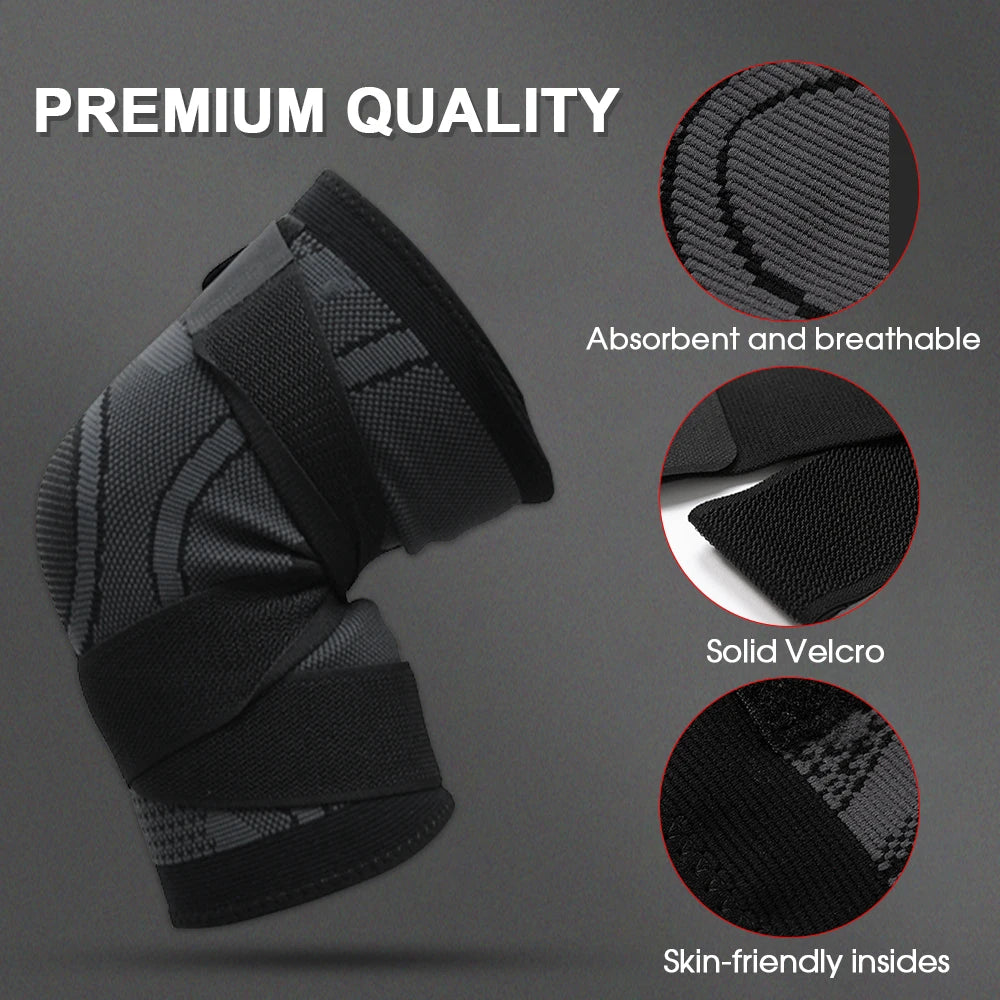 1 PCS Knee Pads Fitness Sports Knee Support Braces for Men Women Compression Elastic Nylon Training and Exercise Kneepad Sleeve