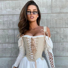 Load image into Gallery viewer, Prowow Sexy Bandage Women Tube Crop Tops New Fashion Club Party Tank Top for Woman Corset Ladies Wrap Top Festival Skinny Waist