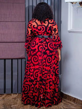 Load image into Gallery viewer, Long Sleeve Chiffon Dresses For Women African Dashiki Print Robe
