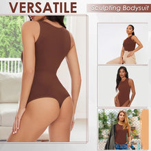 Load image into Gallery viewer, Tummy Control Shapewear Racerback Top Women Thongs Bodysuit Seamless Sculpting Body Shaper
