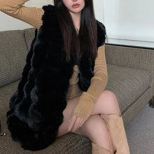 Load image into Gallery viewer, Sleeveless Faux Fur Jacket Women Coat Elegant Waistcoat Thicken Warm Casual Coat
