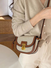 Load image into Gallery viewer, New Small Style Contrast Panel Canvas Retro One Shoulder Crossbody Saddle Bag Handbags
