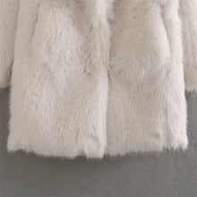 Load image into Gallery viewer, New women&#39;s fashion temperament versatile loose large lapel artificial fur effect coat
