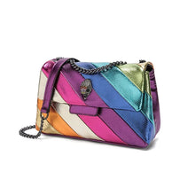 Load image into Gallery viewer, Shoulder Handbag Brand Rainbow Shoulder Bags Patchwork Crossbody Bag for Women Bag PU Leather Purses Tote Bag
