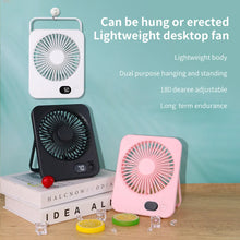 Load image into Gallery viewer, New small fan handy charging long life ultra-thin desktop fan Large wind super quiet folding handheld table fan
