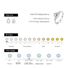 Load image into Gallery viewer, D Color 1.5CT Moissanite Ring for Women Real s925 Silver Gold Plated Bridal set
