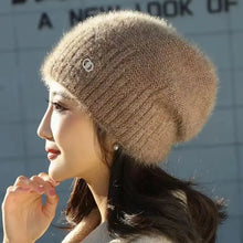 Load image into Gallery viewer, Autumn/Winter Korean Edition Trendy Versatile Net Red Thickened And Warm Knitted Outdoor Woolen Women&#39;s Hat
