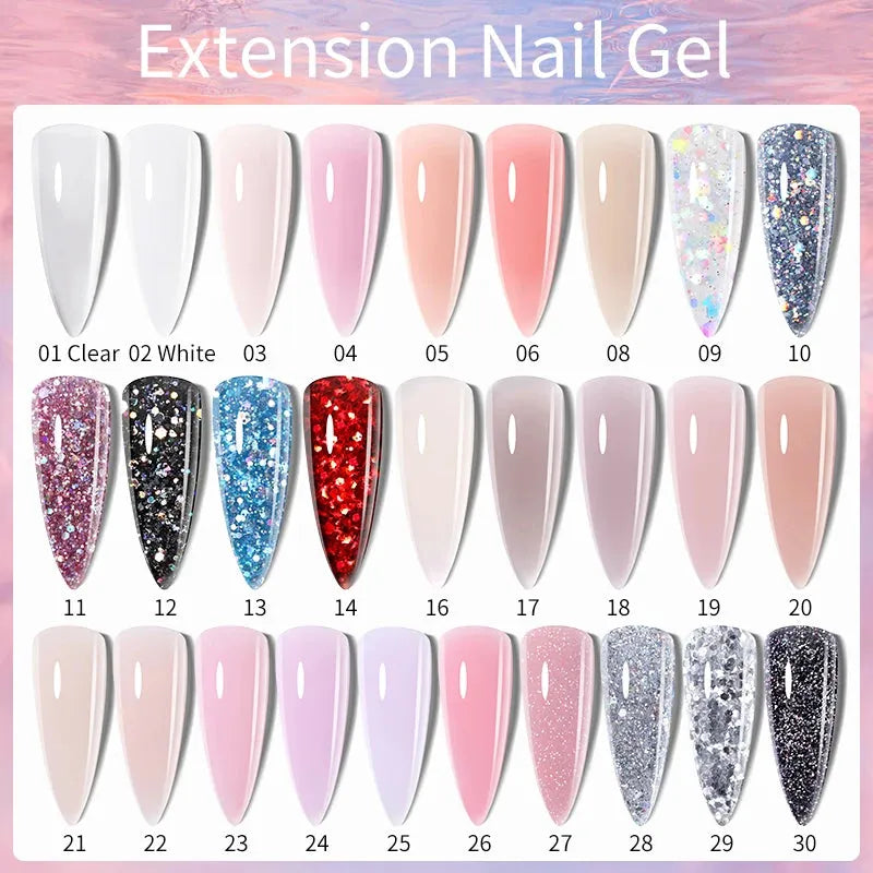 15ML Manicure Set Quick Nail Extension Gel With 6W UV Lamp Dryer Finger Extend Mold Slip Solution Nail Art Tools Kit - Shop & Buy