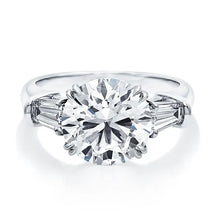 Load image into Gallery viewer, 3 Stone Moissanite Engagement Rings For Women Solid 925 Silver 3CT / 5CT Round Cut
