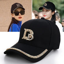 Load image into Gallery viewer, Fashion Diamond D Letter Baseball Cap For Women Snapback Summer Outdoor Sun Protection Hat Autumn Casual Ladies Caps
