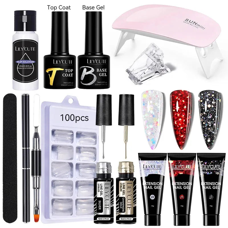 15ML Quick Extension Gel Kit All for Manicure Gel Nail Extension Set Slip Solution Acrylic Gel Polish Nail Art DIY Tool - Shop & Buy