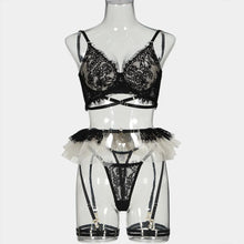 Load image into Gallery viewer, New Hot Sale Erotic Set Lace Pleated Skirt Swing Garter Sexy Lingerie Four-Piece Set
