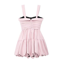 Load image into Gallery viewer, Summer New Fashion Ruili Sweet Drape Balloon Hem Mini Suspender Dress
