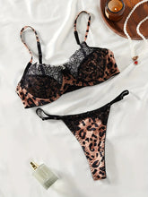 Load image into Gallery viewer, Leopard Sexy Lingеrie Set Lace Seductive Underwear Push Up Intim Goods Hot Bilizna Set
