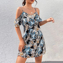 Load image into Gallery viewer, Plus Size Dress Plant Prints Women‘s Clothing For Summer Casual Sleeveless Vest Dress
