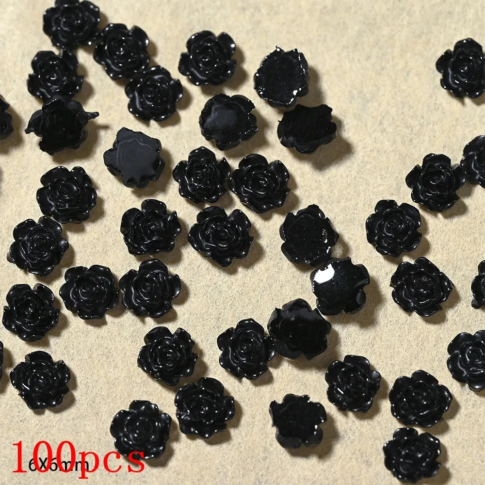 500-600pcs Bow Flower Nail Art Resin Decorations Mix Shapes Nail Charms Press on Manicure Supplies - Shop & Buy