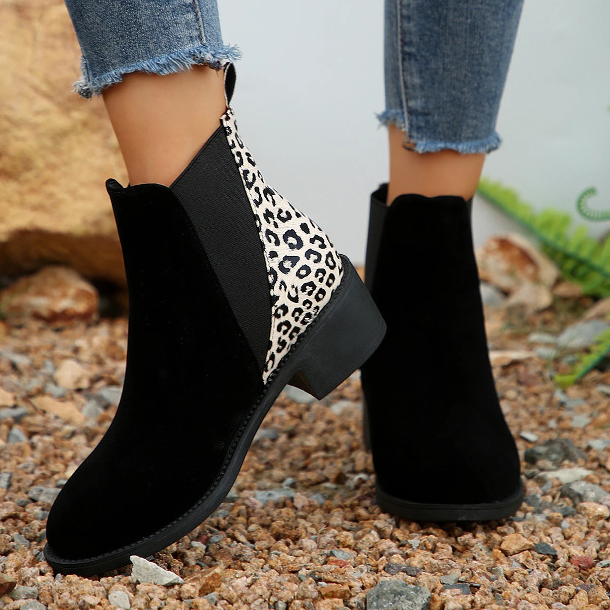 Women's Autumn Winter Ankle Boots Comfortable Warm Low Heeled Short Boots - Shop & Buy