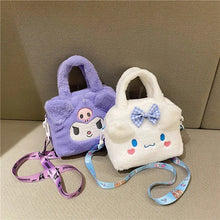 Load image into Gallery viewer, Disney Sanrio Plush Bag Kawaii Kuromi Cinnamoroll Melody Cartoon Anime Handbag Crossbody Cosmetic Travel Storage Bags
