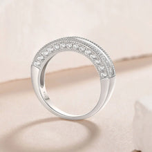 Load image into Gallery viewer, Solid 925 Sterling Silver Eternity Rings for Women Luxury Wedding Band Pave Setting Princess Cut AAAAA CZ Promise Ring
