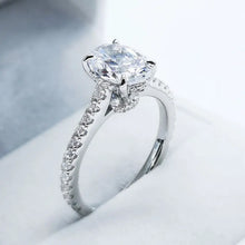 Load image into Gallery viewer, Oval Cut 2ct Solitaire Moissanite Diamond Engagement Ring D Color Solid 925 Sterling Silver
