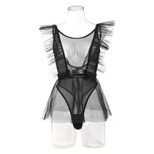 Load image into Gallery viewer, Summer New Fashion Sexy Mesh Bodysuit Poncho Gloves Three Piece Set
