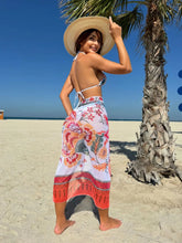 Load image into Gallery viewer, Sexy Print Three Piece Bikini Set High Waist Yarn Skirt Swimsuit
