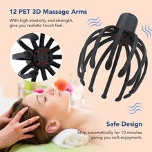 Load image into Gallery viewer, Electric Octopus Claw Scalp Massager Stress Relief Therapeutic Head Scratcher Stress Relief and Hair Stimulation Hands-Free USB
