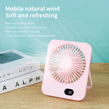 Load image into Gallery viewer, New small fan handy charging long life ultra-thin desktop fan Large wind super quiet folding handheld table fan
