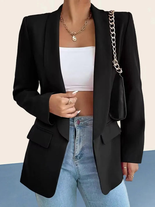 Women's Jacket Outerwears Solid Color Loose Fit Suit Jacket Temperament Commuting Spring Summer Thin Clothing - Shop & Buy