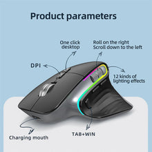 Load image into Gallery viewer, Multi-Device Wireless Mouse Bluetooth 5.0 &amp; 3.0 Mouse 2.4G Wireless Portable Optical Mouse Ergonomic Right Hand
