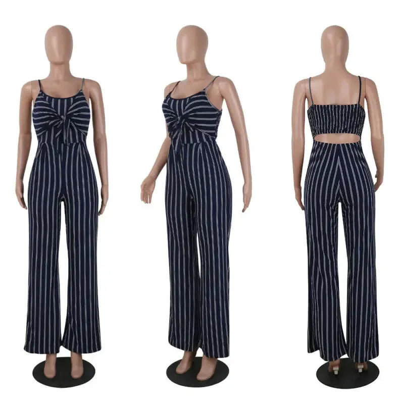 Women's Clubwear Romper Striped Jumpsuit Women Sexy Bodycon Backless Party Clubwear - Shop & Buy