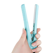 Load image into Gallery viewer, Portable 2 in 1 Curling Iron Ceramic Curling Iron and Straightener Mini Iron Straightener Plate Clip Hair Styling Tools
