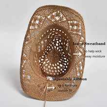 Load image into Gallery viewer, Summer Hand Woven Straw Hat for Women Shell Decoration Holiday Beach Sun Hat
