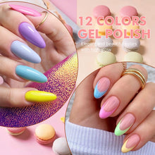 Load image into Gallery viewer, 12PCs 7ml Spring Macaron Nail Gel Polish Set Semi Permanent UV Gel For Manicure Soak Off Gel Nail Polish Kit Varnishes
